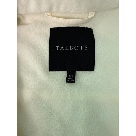 Talbots Quilted White Sleeveless Vest With Snap Buttons & Pockets  24" Length - Picture 7 of 9